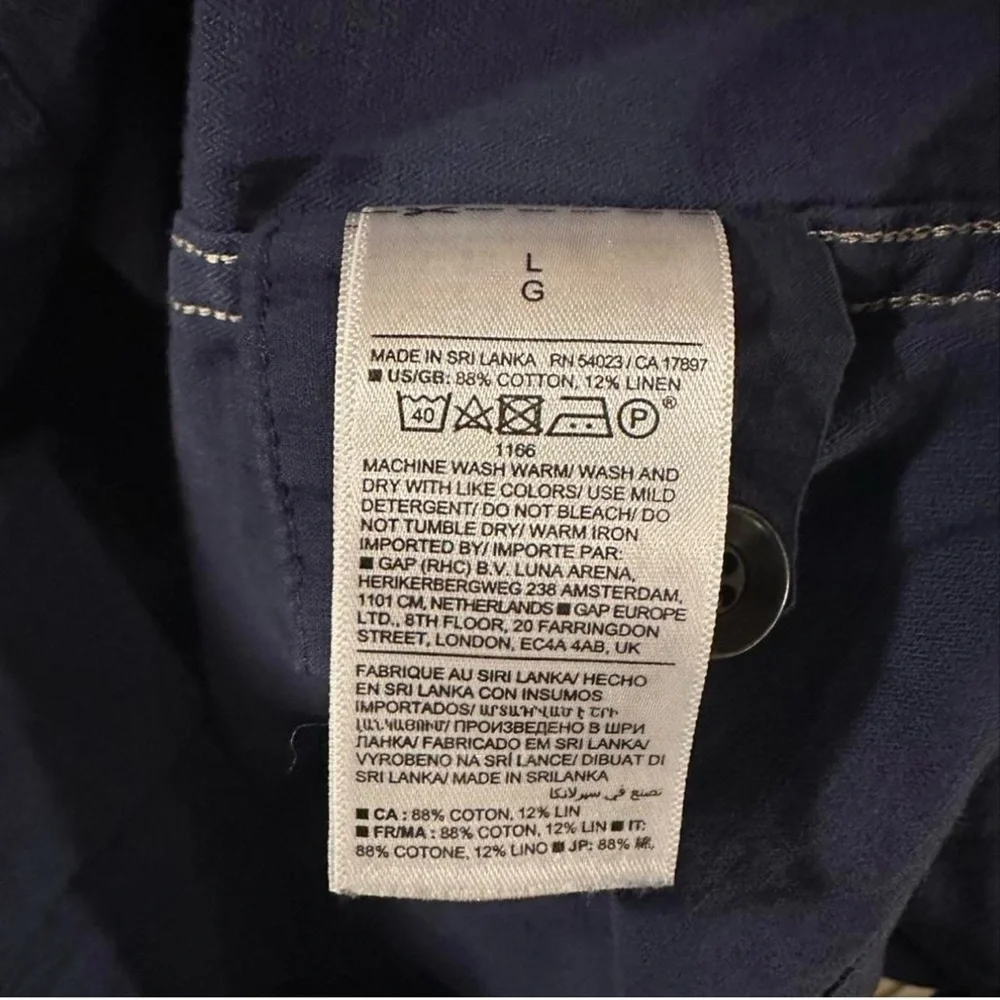 Banana Republic Casual Blue Button Down Sport Shirt Size Men’s Large